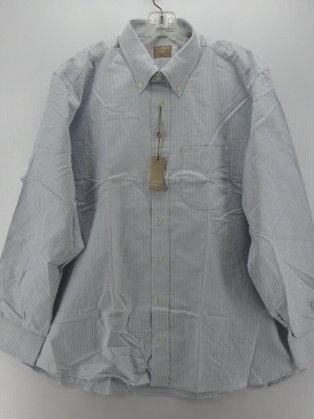 Gitman Bros Shirt 18 Oxford Cloth OCBD Striped Button Down USA Made NEW